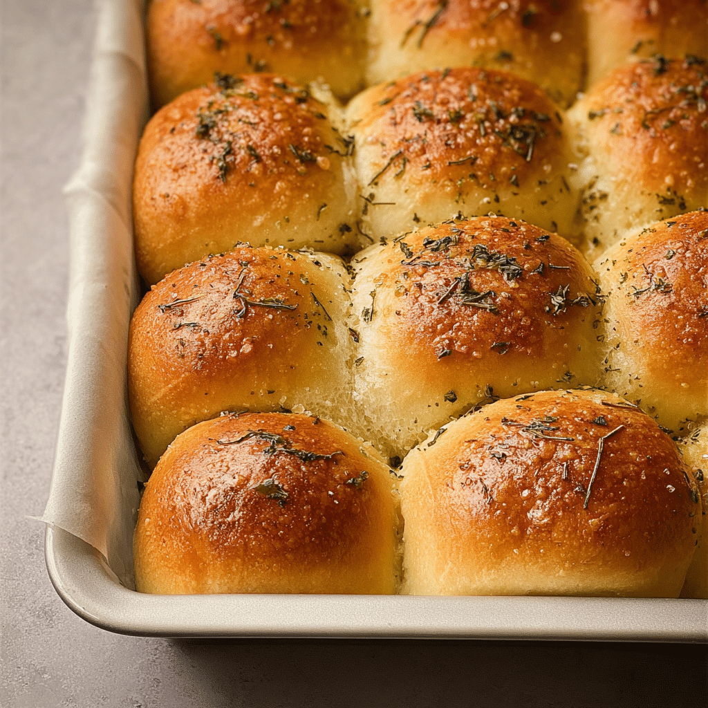 Buttery Herb Parker House Rolls