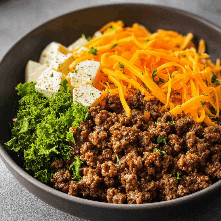Cheese Bowl with Seasoned Ground Beef