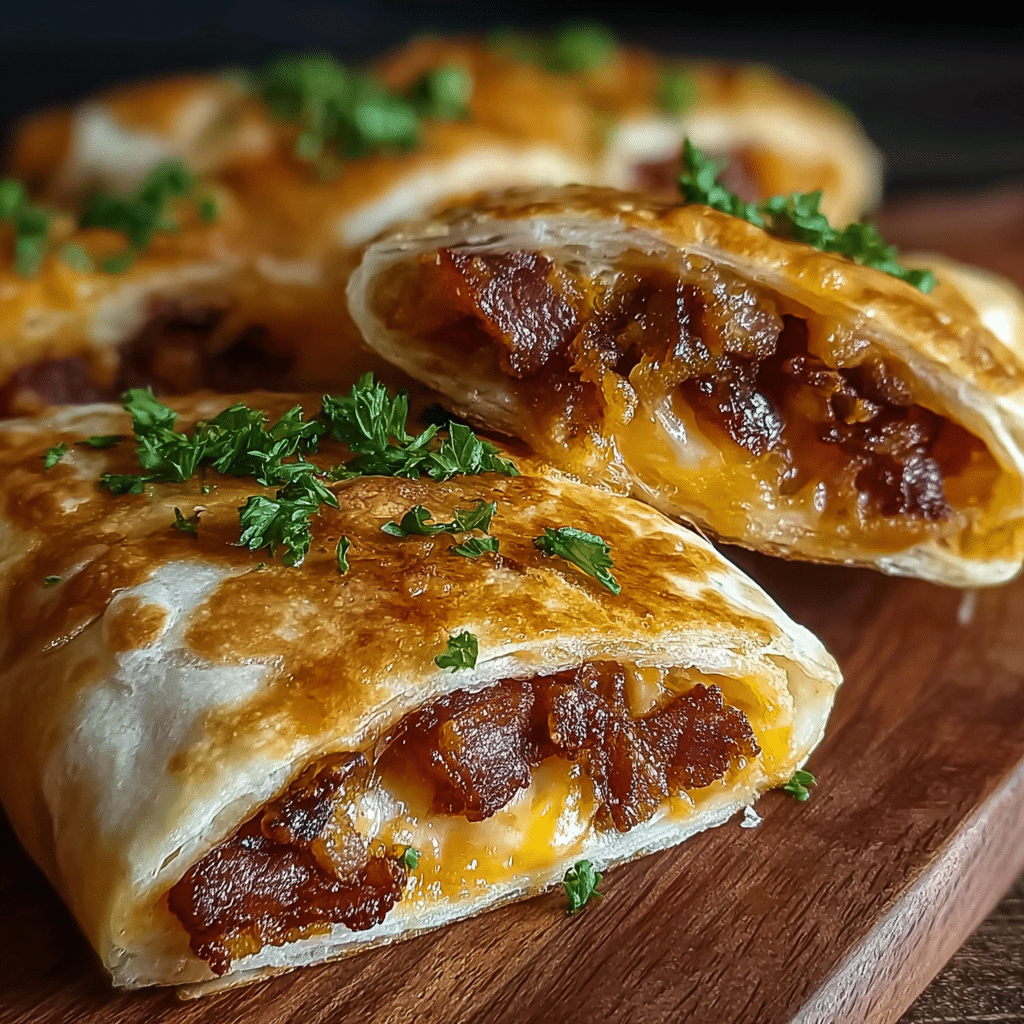 Cheesy Garlic Bacon Tortillas