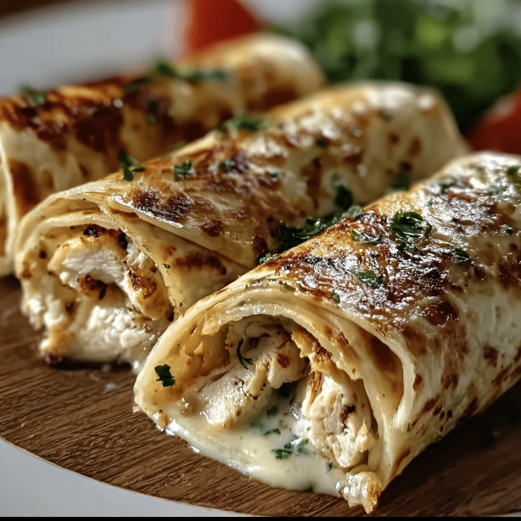 Cheesy Garlic Chicken Wraps for a Flavorful Meal