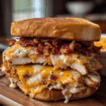 Easy and Cheesy Chicken Bacon Ranch Sandwich