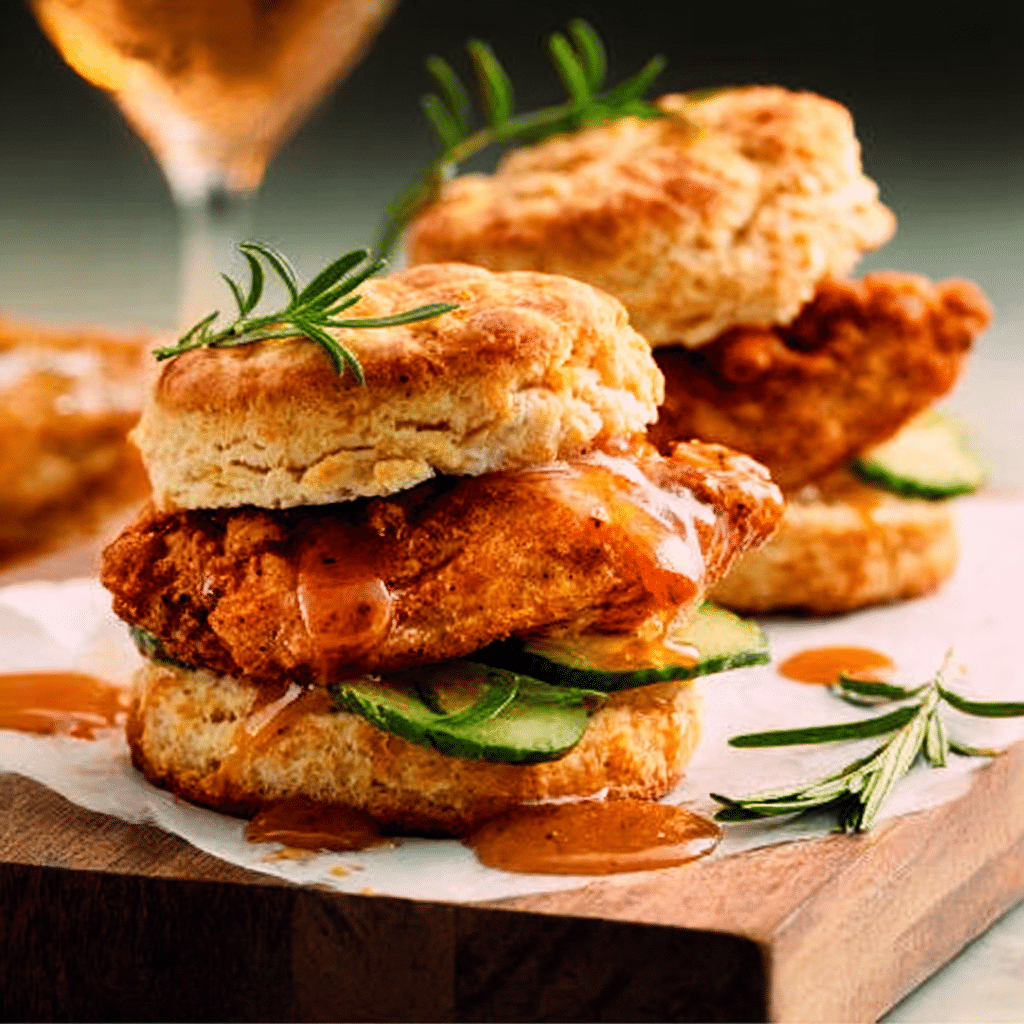 Easy Hot Honey Chicken Biscuits