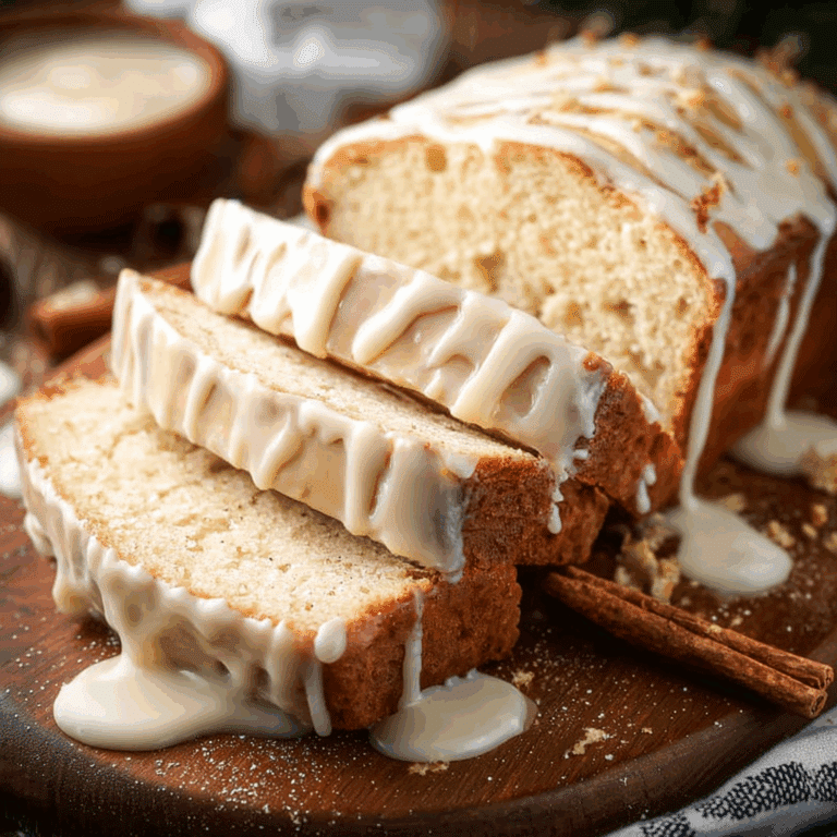 Eggnog Bread with Glaze