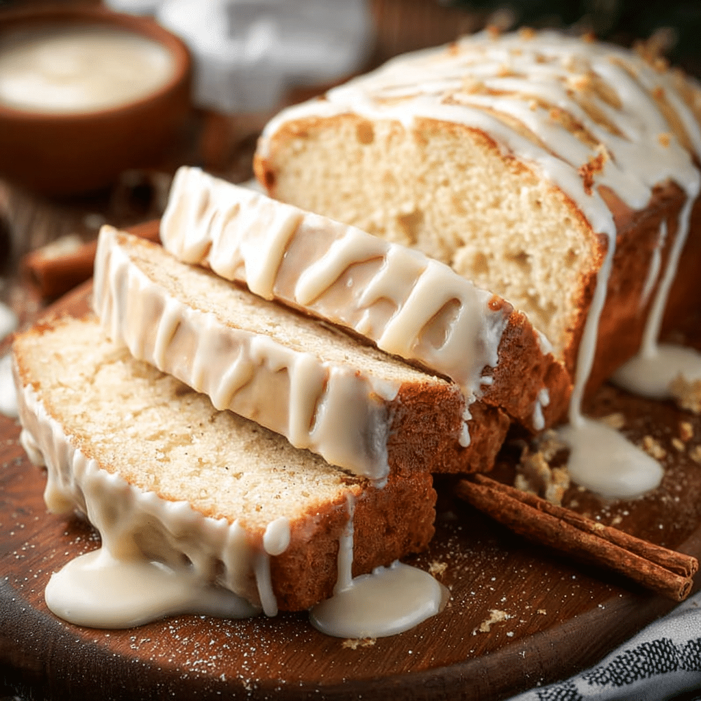 Eggnog Bread with Glaze