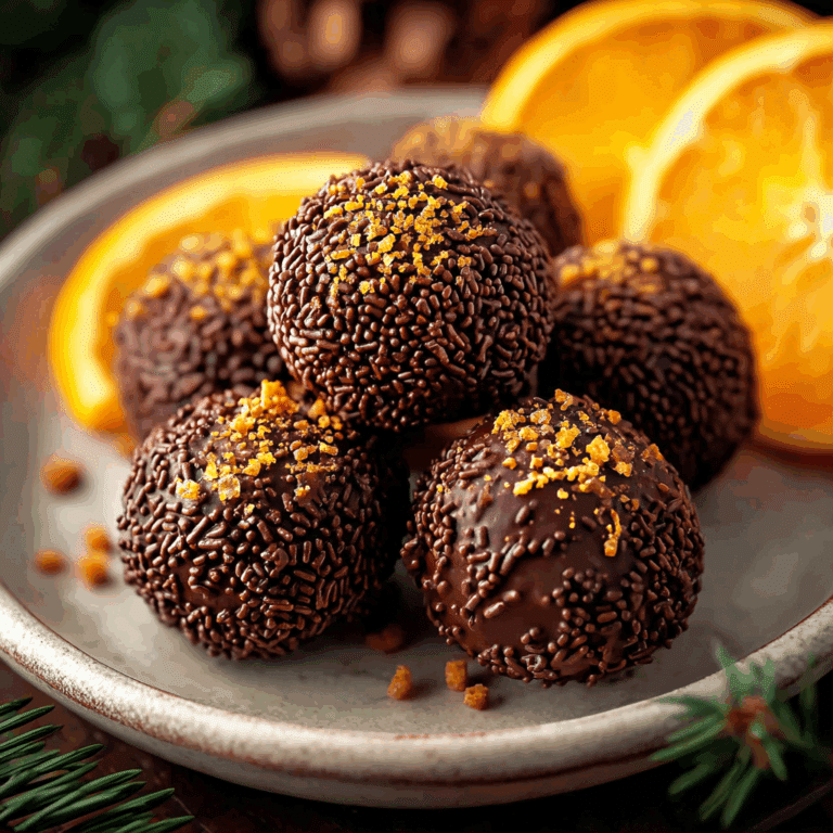 Festive Orange Chocolate Christmas Truffles