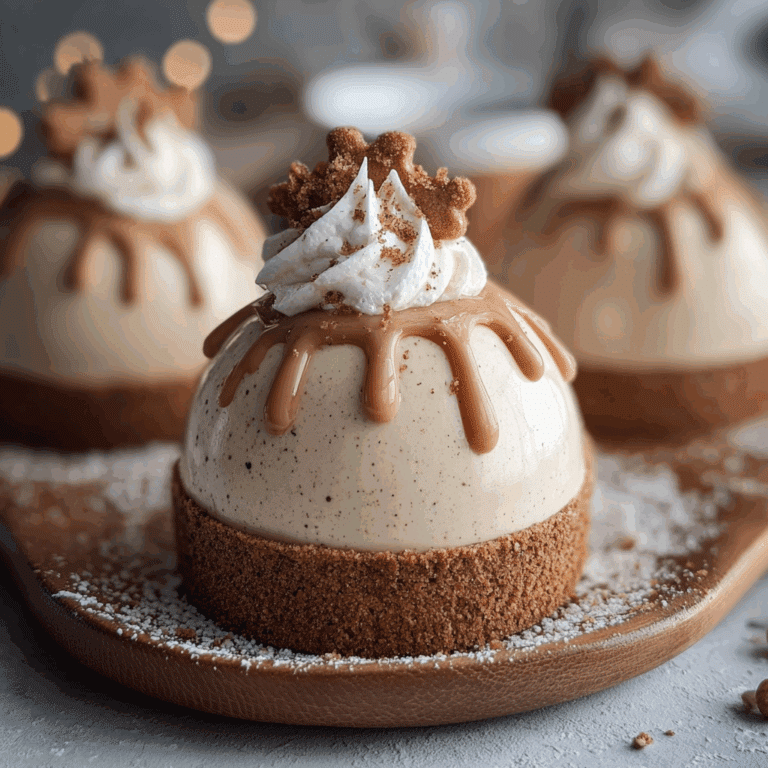 Gingerbread Latte Mousse Domes