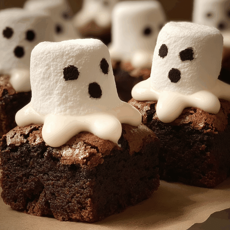 Marshmallow Brownie Ghosts