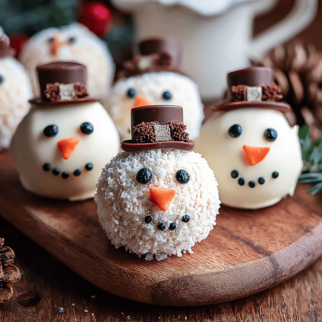 No-Bake Snowman Truffles