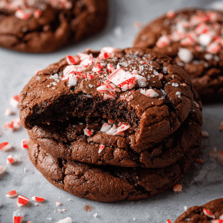 Peppermint Brownie Cookies