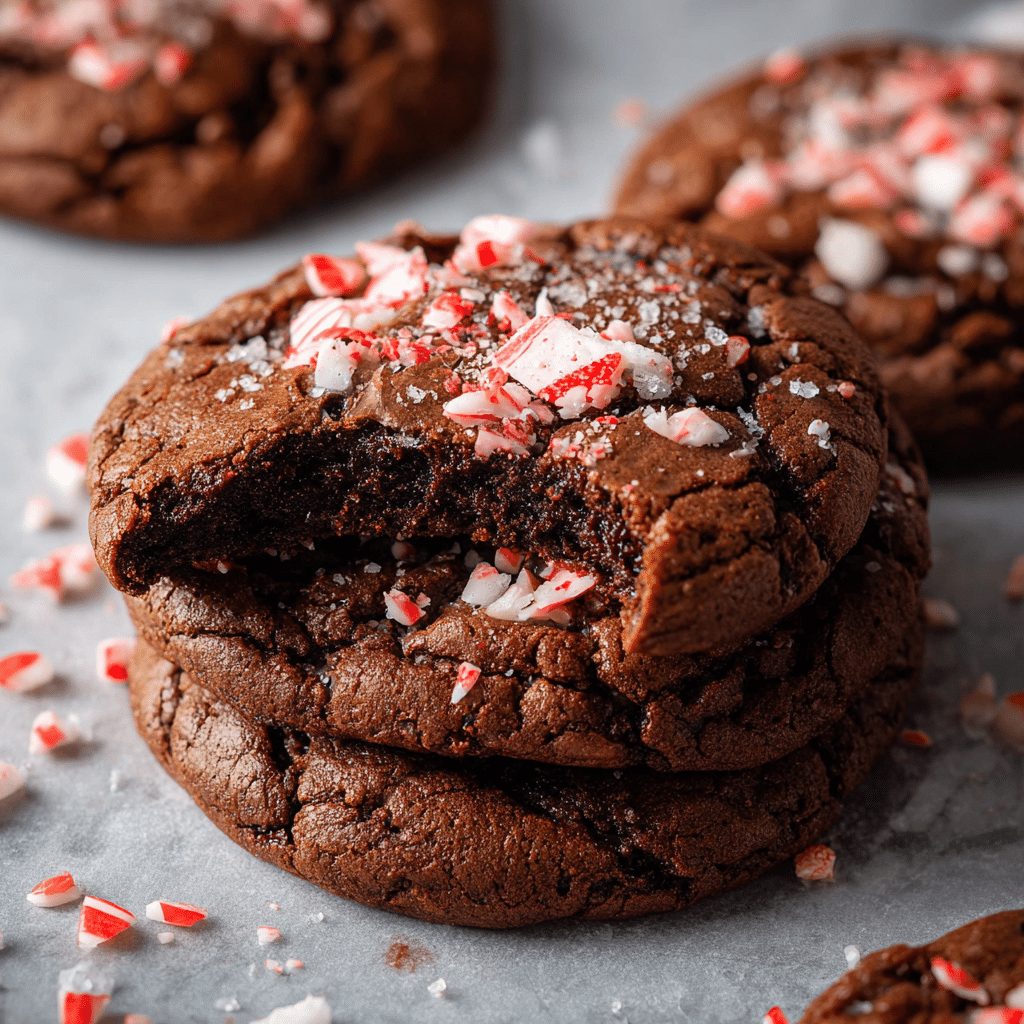 Peppermint Brownie Cookies