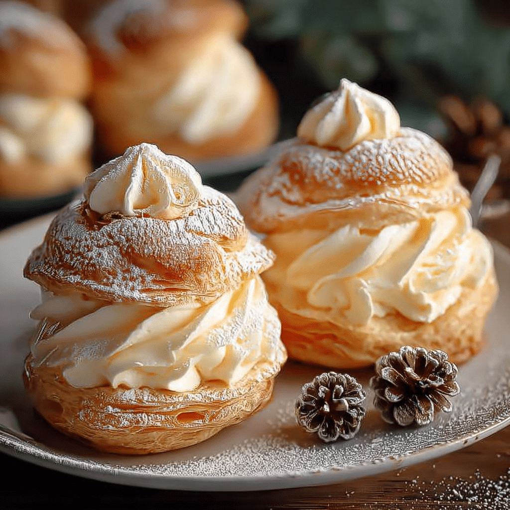 Eggnog Cream Puffs – Festive Holiday Dessert