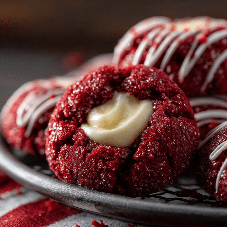 Perfectly Soft & Chewy Red Velvet Thumbprint Cookies